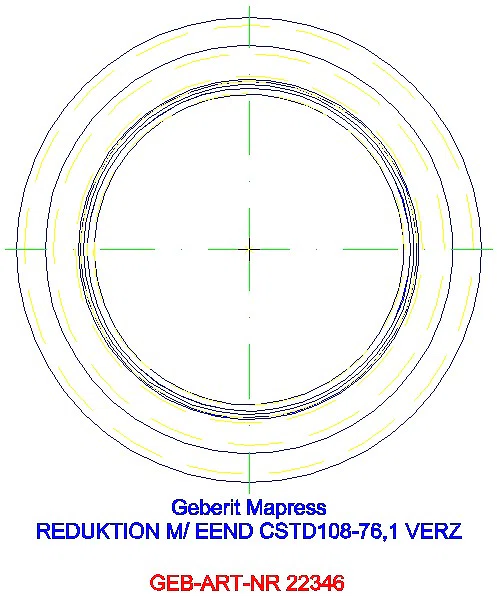 GE Mapress C-Stahl Reduktion mit Einschubende d108-76.1 verzinkt_22346_A