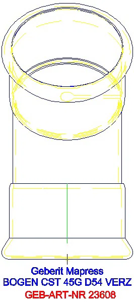 GE Mapress C-Stahl Bogen 45 Gr d54 verzinkt_23608_L