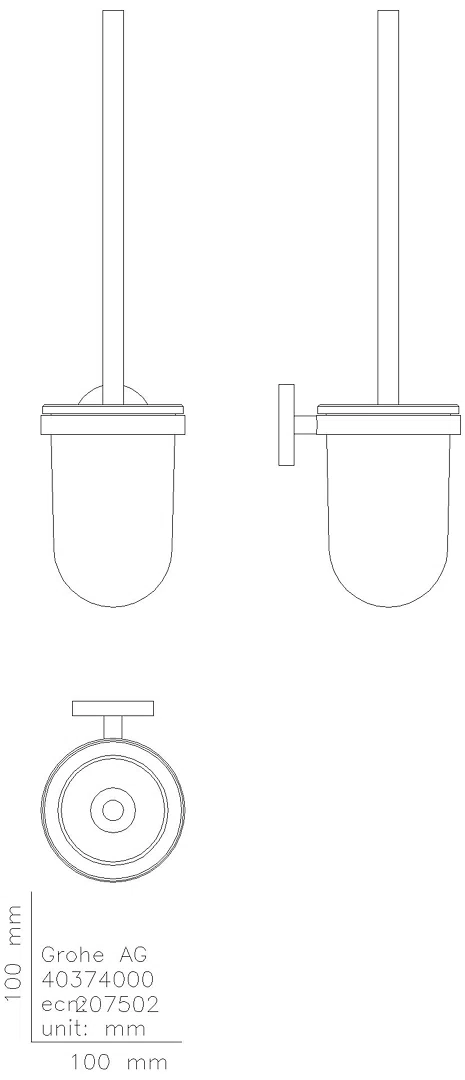 GROHE Toilettenbürstengarnitur Essentials 40374_1 Wandmontage chrom