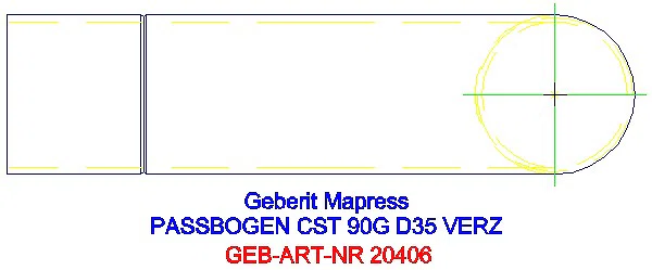 GE Mapress C-Stahl Passbogen 90Gr d35 verzinkt_20406_G