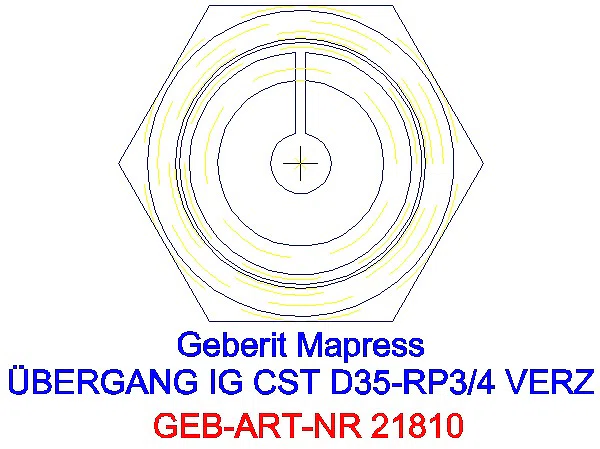 GE Mapress C-Stahl Übergang mit IG d35-Rp3/4 verzinkt_21810_L