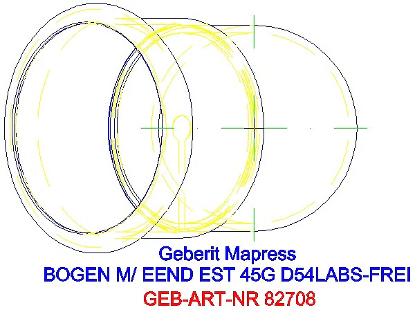 GE Mapress Edelstahl Bogen 45Gr d54 mit Einschubende (LABS-frei)_82708_G
