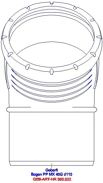 GE Silent-Pro Bogen 45Gr d110mm_393.522.14.1_A