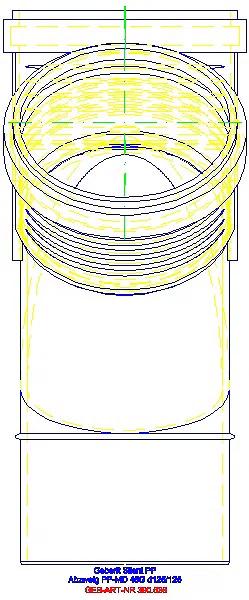 GE Silent-PP Abzweig 45Gr d125/125_390.636.14.1_L