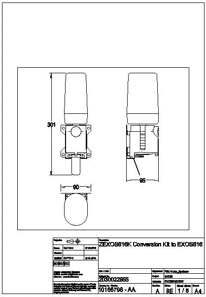 Umrüstkit, EXOS, auf Schaumfseife, f. Seifenspender EXOS625/EXOS618, ZEXOS616K