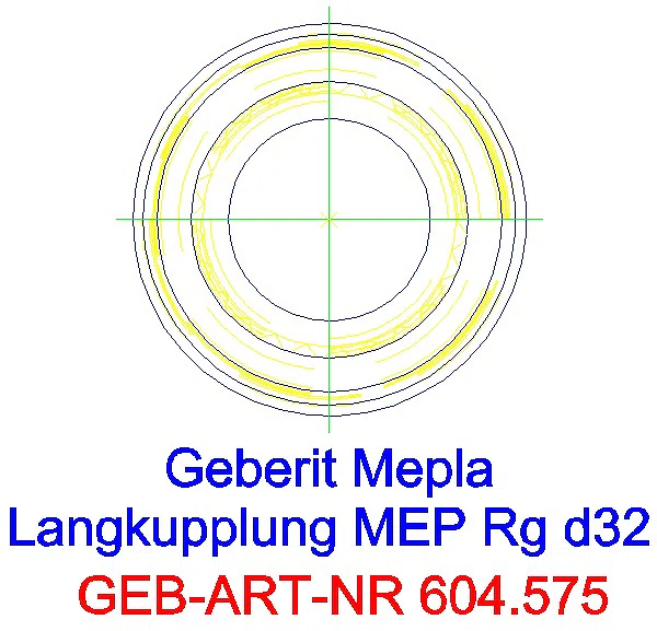 GE Mepla Langkupplung Rg d32_604.575.00.5_L
