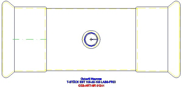 GE Mapress Edelstahl T-Stück reduziert (LABS-frei) d108-22-108_81244_G