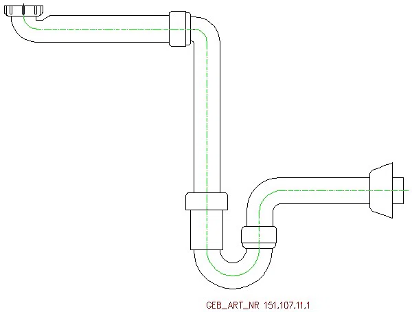 GE Rohrbogengeruchsverschluss für WT Raumsparmodell Abgang horiz. 5/4''x40_151.107.11.1_A