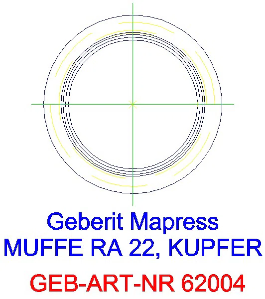 GE Mapress Kupfer Muffe d22_62004_L