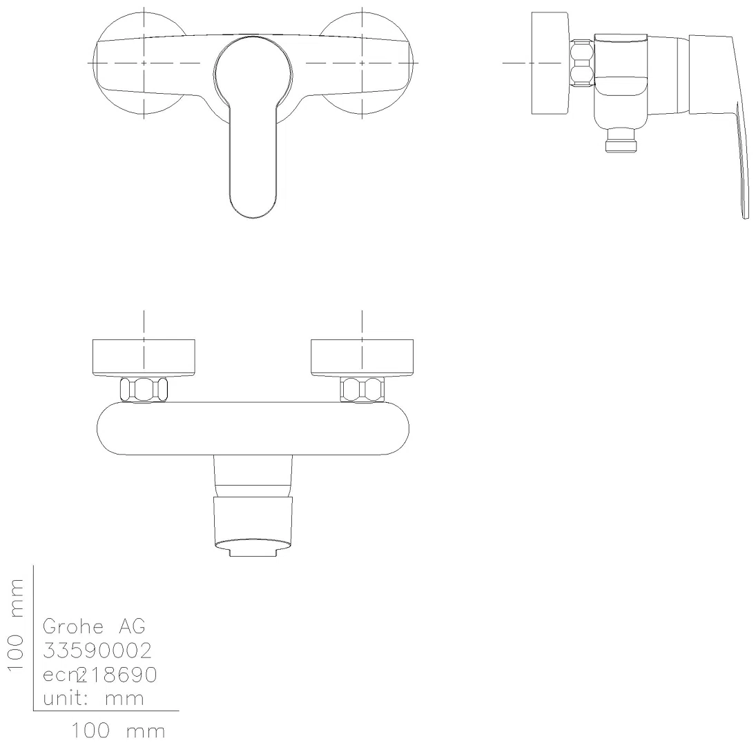 GROHE EH-Brausebatterie Eurostyle C 33590_2 Wandmontage eigensicher chrom