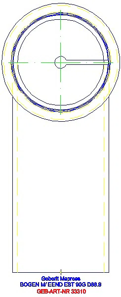 GE Mapress Edelstahl Bogen 90Gr d88,9 mit Einschubende_33310_L