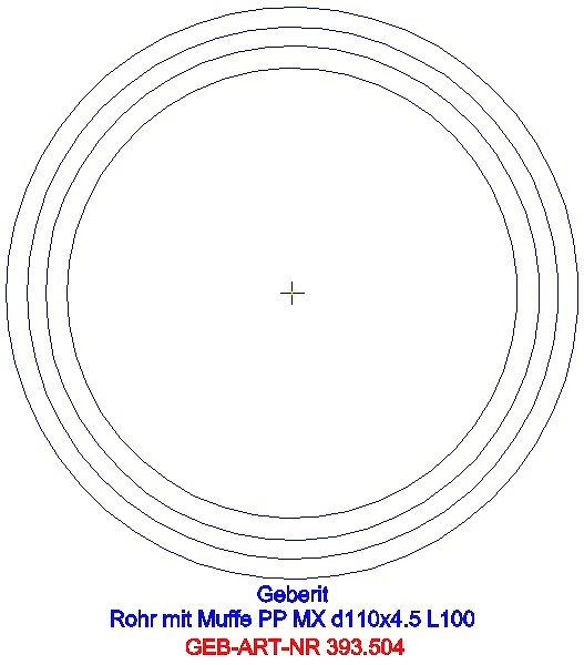 GE Silent-Pro Rohr mit Muffe d110mm L100cm_393.504.14.1_A