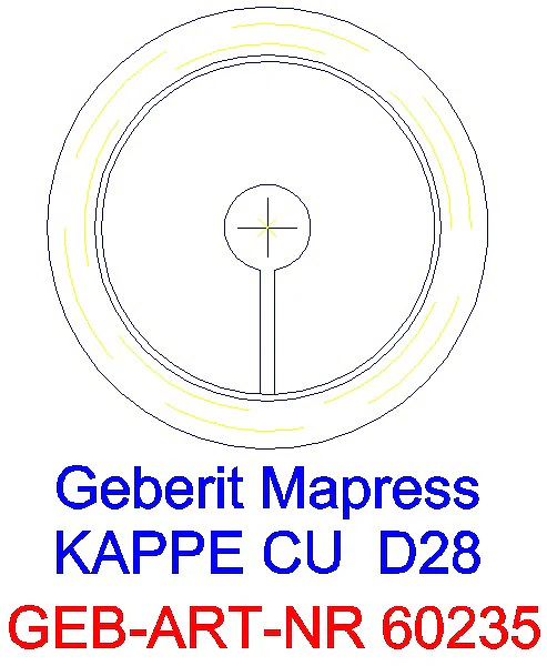 GE Mapress Kupfer Kappe d28_60235_L