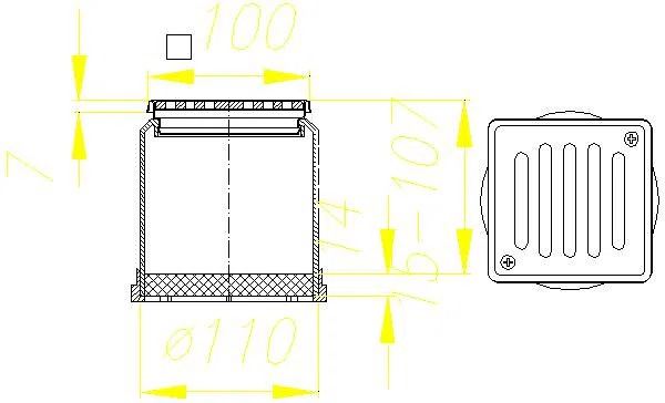 DALLMER Aufsatz ECS 10, Rost massiv, verschr., 100 x 100 mm