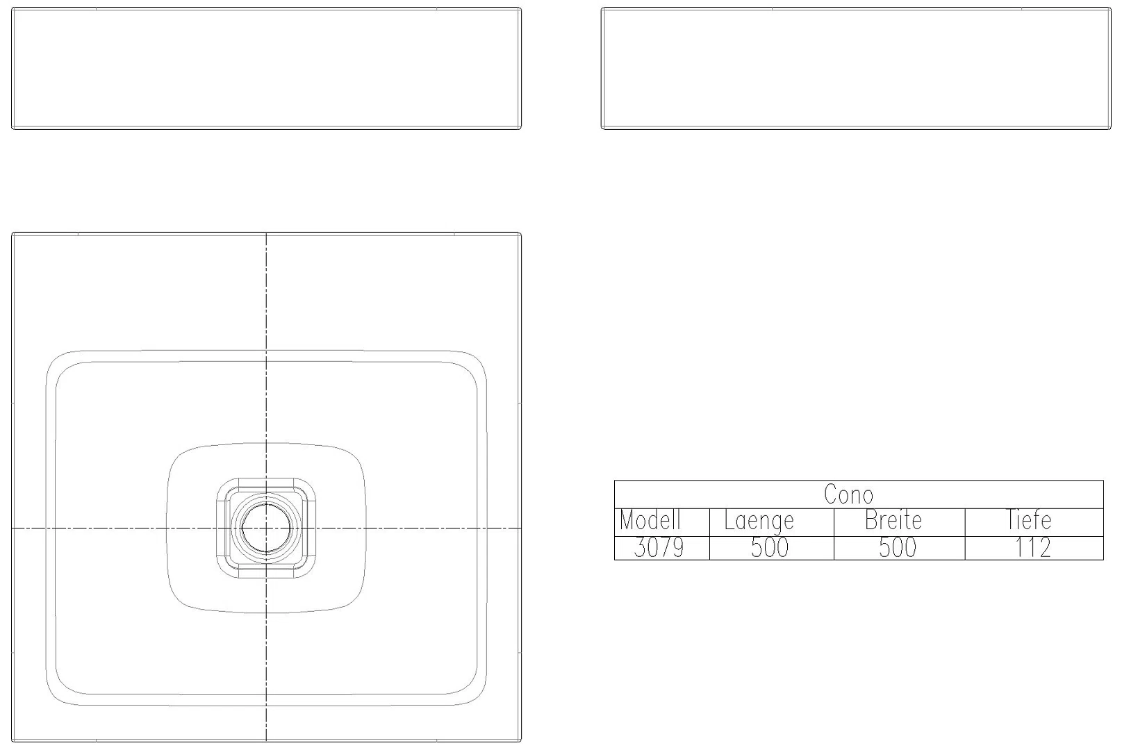 KALDEWEI CONO WANDWASCHTISCH 500x500x120 mm, Modell-Nr: 3079