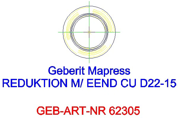 GE Mapress Kupfer Reduktion mit Einschubende d22-15_62305_A