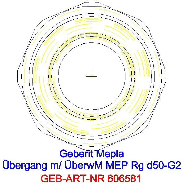 GE Mepla Übergang mit Überwurfmutter Rg d50-G2_606.581.00.5_L