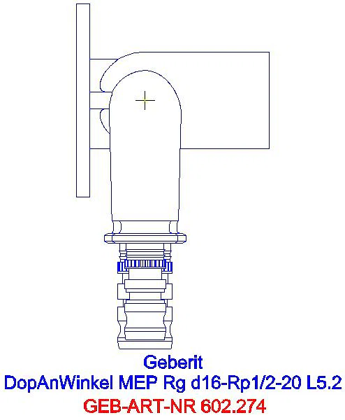 GE Mepla Doppelanschlusswinkel 90Gr Rg d16-Rp1/2-d20 L:52mm_602.274.00.5_L