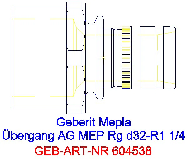 GE Mepla Übergang mit AG Rg d32-R1 1/4_604.538.00.5_A