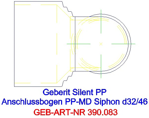 GE Silent-PP Anschlussbogen 90Gr d32/46 d32/46_390.083.14.1_G