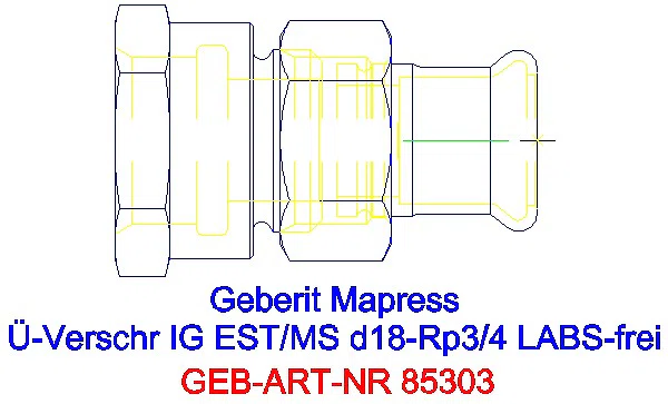 GE Mapress Edelstahl Übergangsverschr. mit IG (LABS-frei) d18-Rp3/4_85303_A