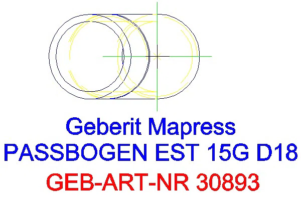 GE Mapress Edelstahl Passbogen 15Gr d18_30893_G