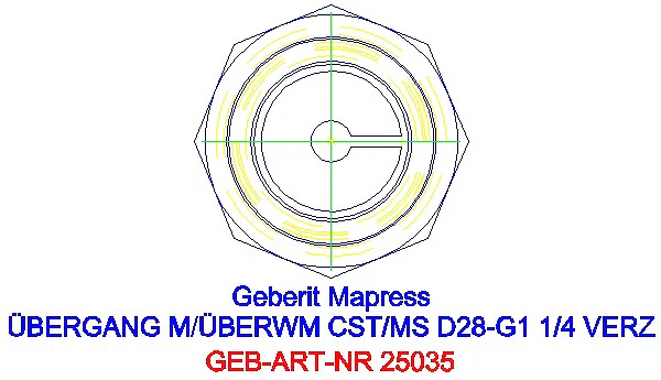GE Mapress C-Stahl Übergang mit Überwurfmutter d28-G1 1/4 verzinkt_25035_L