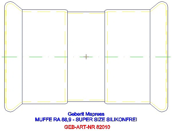 GE Mapress Edelstahl Muffe d88,9 (LABS-frei)_82010_A
