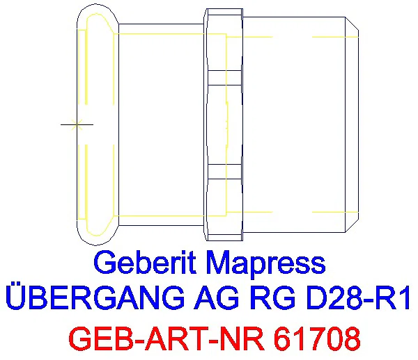 GE Mapress Kupfer Übergang mit AG Rg d28-R1_61708_G