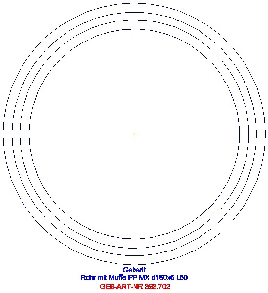 GE Silent-Pro Rohr mit Muffe d160mm L50cm_393.702.14.1_A