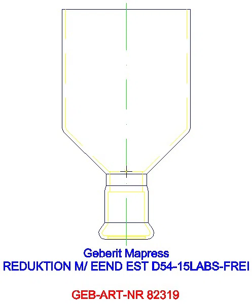 GE Mapress Edelstahl Reduktion mit Einschubende (LABS-frei) d54-15_82319_G