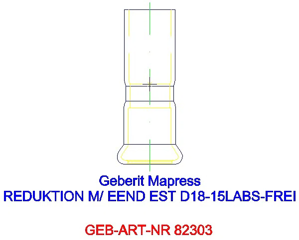 GE Mapress Edelstahl Reduktion mit Einschubende (LABS-frei) d18-15_82303_G