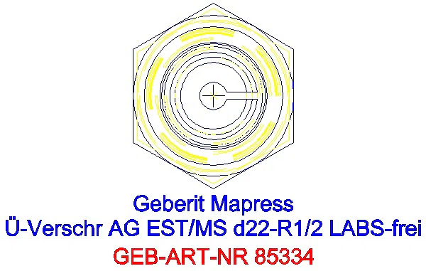 GE Mapress Edelstahl Übergangsverschr. mit AG (LABS-frei) d22-R1/2_85334_L
