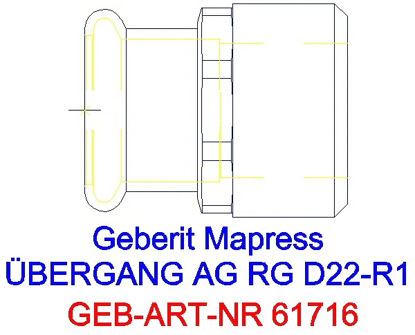 GE Mapress Kupfer Übergang mit AG Rg d22-R1_61716_A