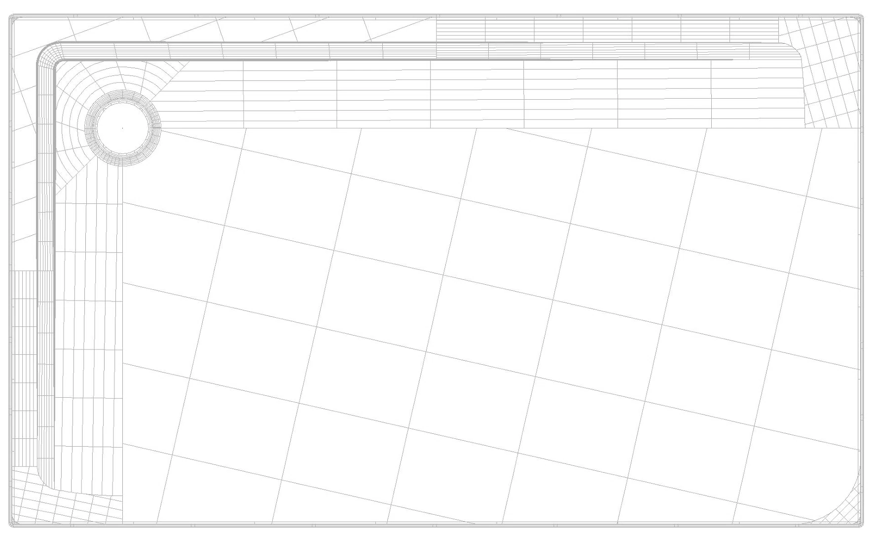 KALDEWEI SUPERPLAN mit Wannenträger Duschfläche, 900x1500x32 mm, Modell-Nr: 1854-2