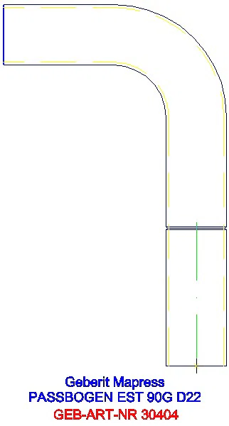 GE Mapress Edelstahl Passbogen 90Gr d22_30404_A