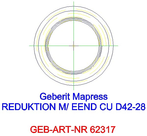 GE Mapress Kupfer Reduktion mit Einschubende d42-28_62317_A