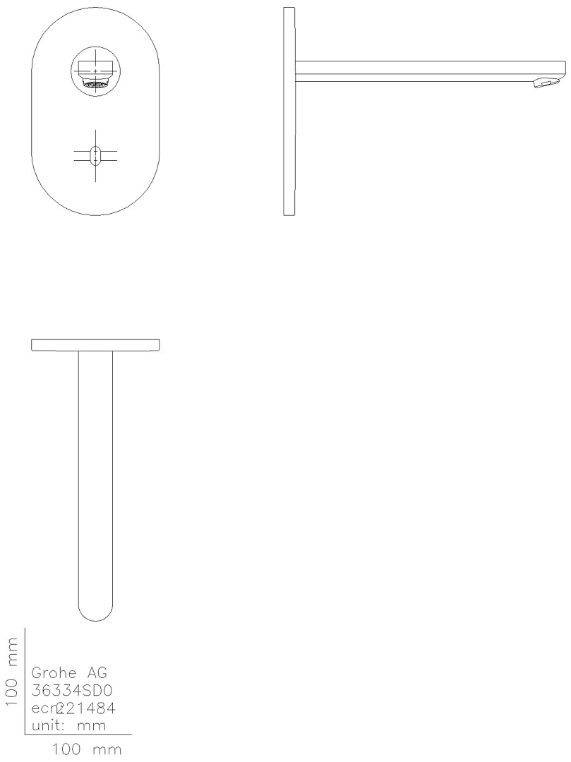 GROHE IR-WT-Elektr. Eurosmart CE 36334 FMS Wandm. Ausld. 232mm 230V edelstahl