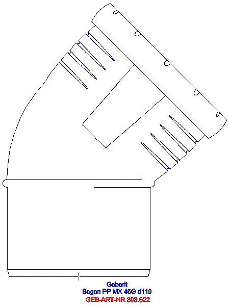 GE Silent-Pro Bogen 45Gr d110mm_393.522.14.1_L