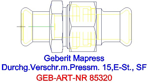 GE Mapress Edelstahl Verschraubung (LABS-frei) d15_85320_G