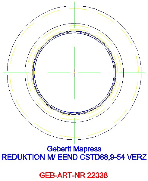 GE Mapress C-Stahl Reduktion mit Einschubende d88.9-54 verzinkt_22338_A