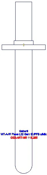 GE Waschtischarmatur Piave, Wandmontage mit UP-Funktion Genr. L 22cm o. Mischer_116.285.21.1_G