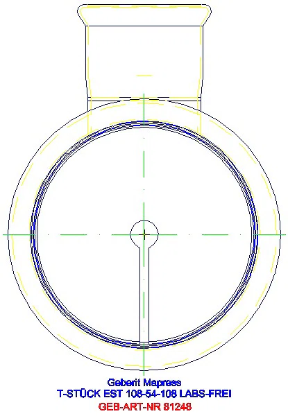 GE Mapress Edelstahl T-Stück reduziert (LABS-frei) d108-54-108_81248_L