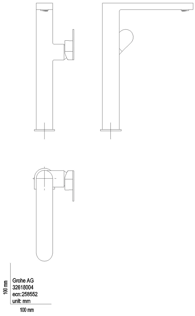GROHE EH-WT-Batt. Plus 32618_4 XL-Size glatter Körper hard graphite gebürstet