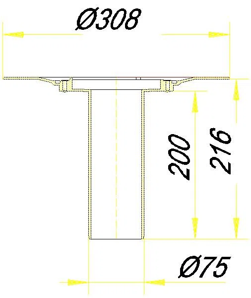 DALLMER Balkonablaufgehäuse 84 FPO-PP, DN 70
