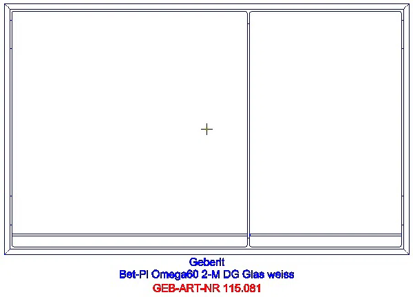 GE BetPl. Omega60, für 2-Mengen-Sp. Chrom gebürstet_115.081.GH.1_A
