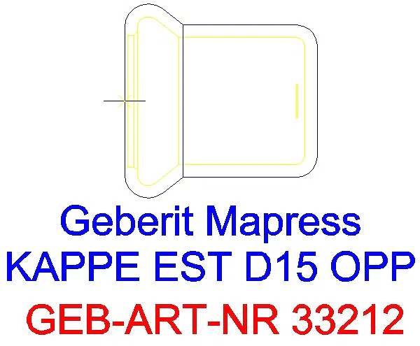 GE Mapress Edelstahl Kappe d15_33212_G