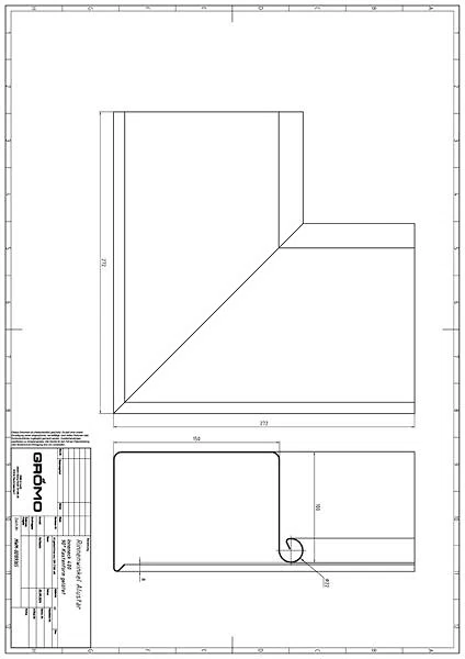 GRÖMO ALUSTAR Rinnenwinkel - SX - Weiß kastenförmig Inneneck 90° 400, #Art.Nr. 82084