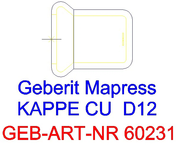 GE Mapress Kupfer Kappe d12_60231_G