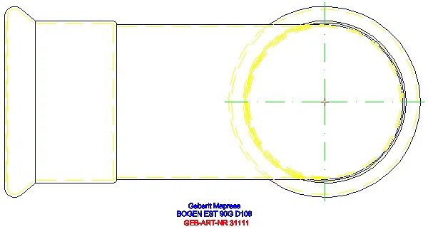 GE Mapress Edelstahl Bogen 90Gr d108_31111_G